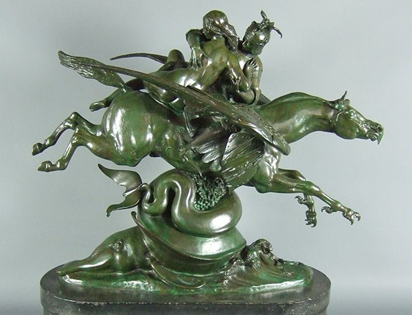 Roger & Angelique on Hippogriff<br>c. 1840-1900