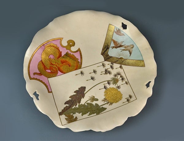 Japanese-inspired cabinet plate<br>c. 1881