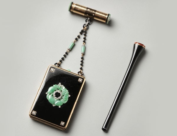 Vanity case with lipstick holder<br>1924