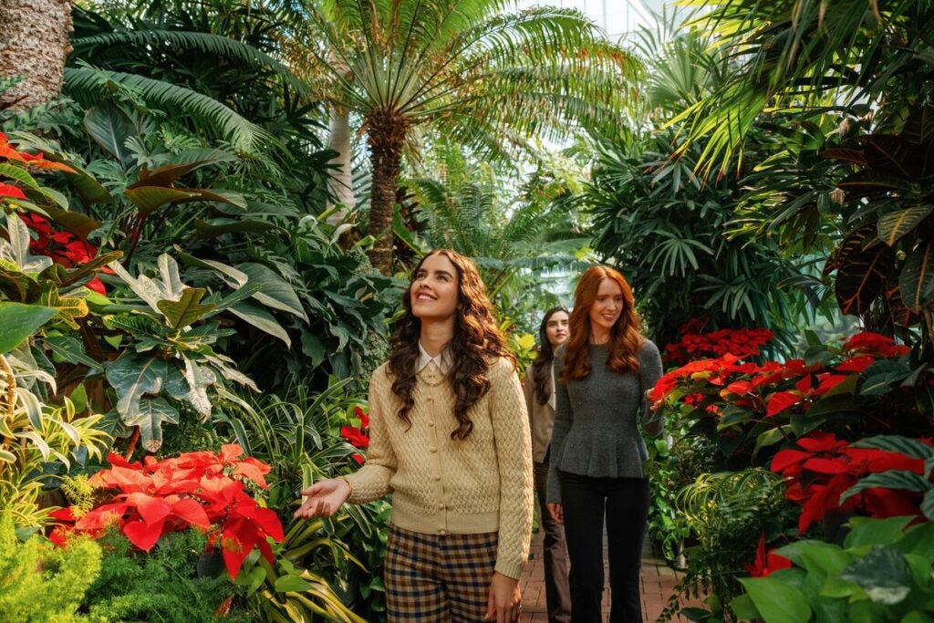 Three young women exploring the Conservatory at Biltmore