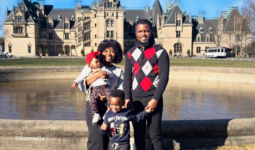Nae Noelle and her family during their Christmas at Biltmore visit.