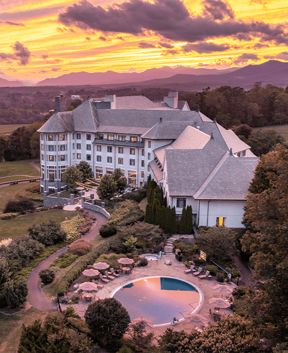 Aerial view of The Inn on Biltmore Estate