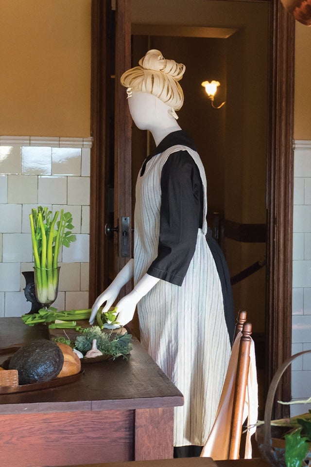 Recreated maid clothing from exhibit A Vanderbilt House Party (2019).