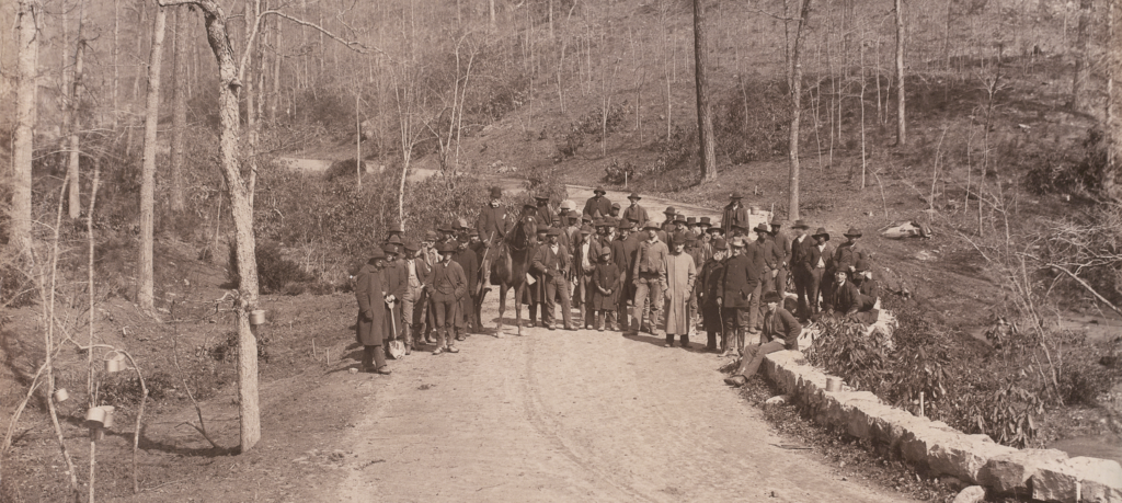 Group photograph of workers who helped build Biltmore House