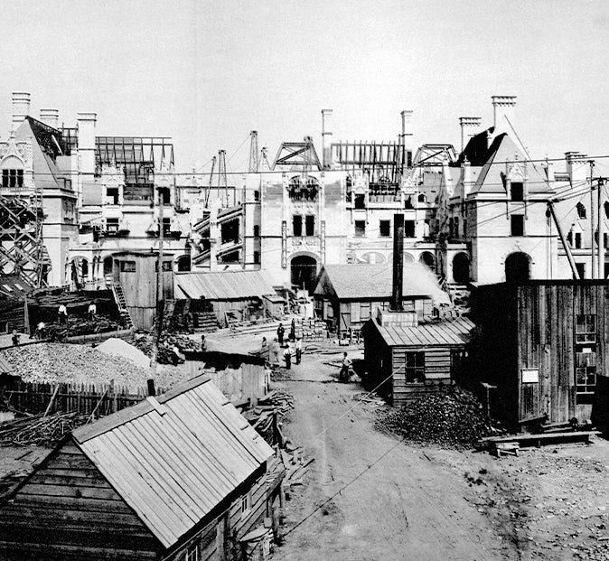 Biltmore House Under Construction