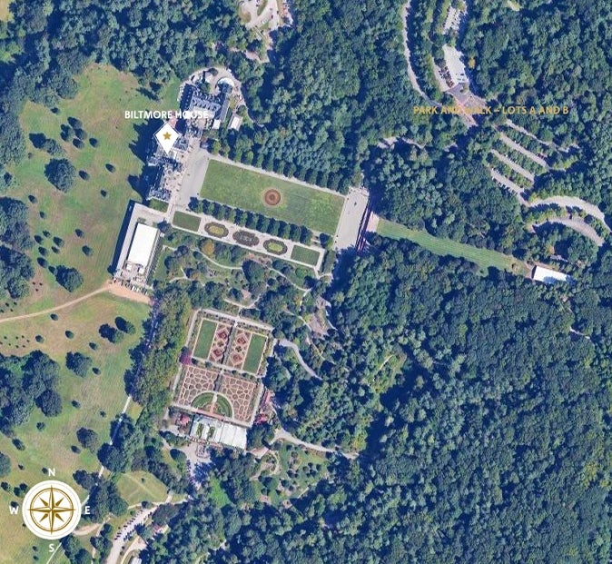 Aerial map of Biltmore Estate