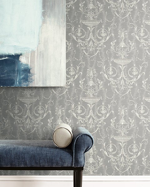 Biltmore wallpaper with art and a bench