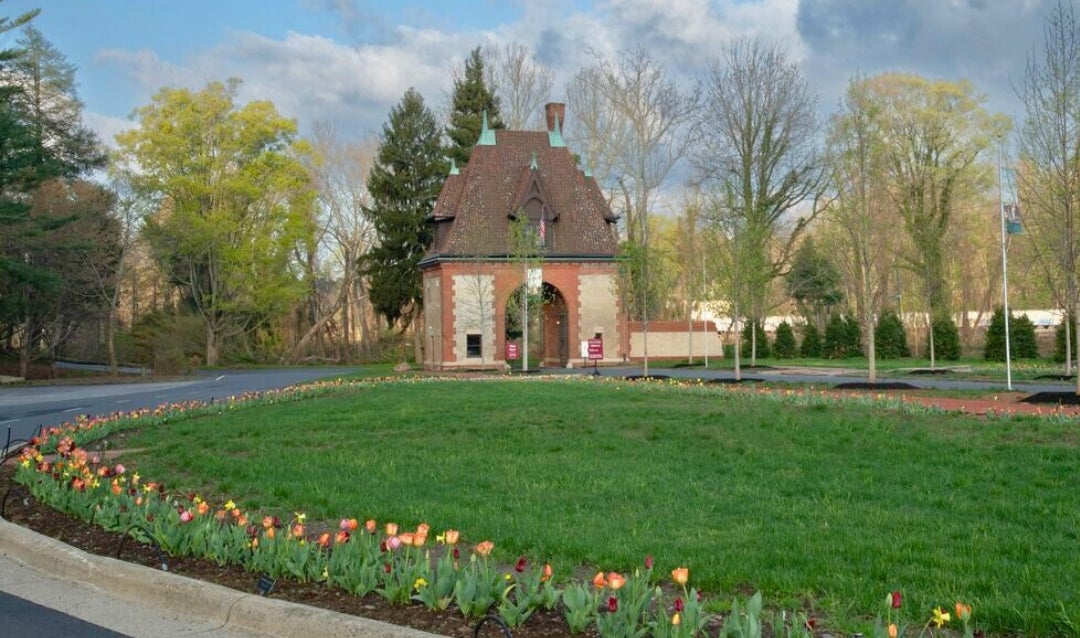 Lodge Gate entrance in April 2025