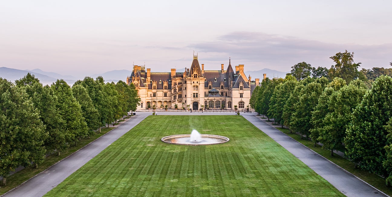 View of Biltmore House Façade during Summer