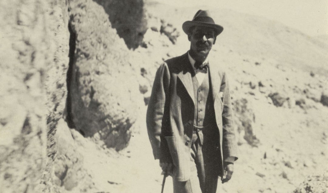 Howard Carter in the Valley of the Kings, 1917.