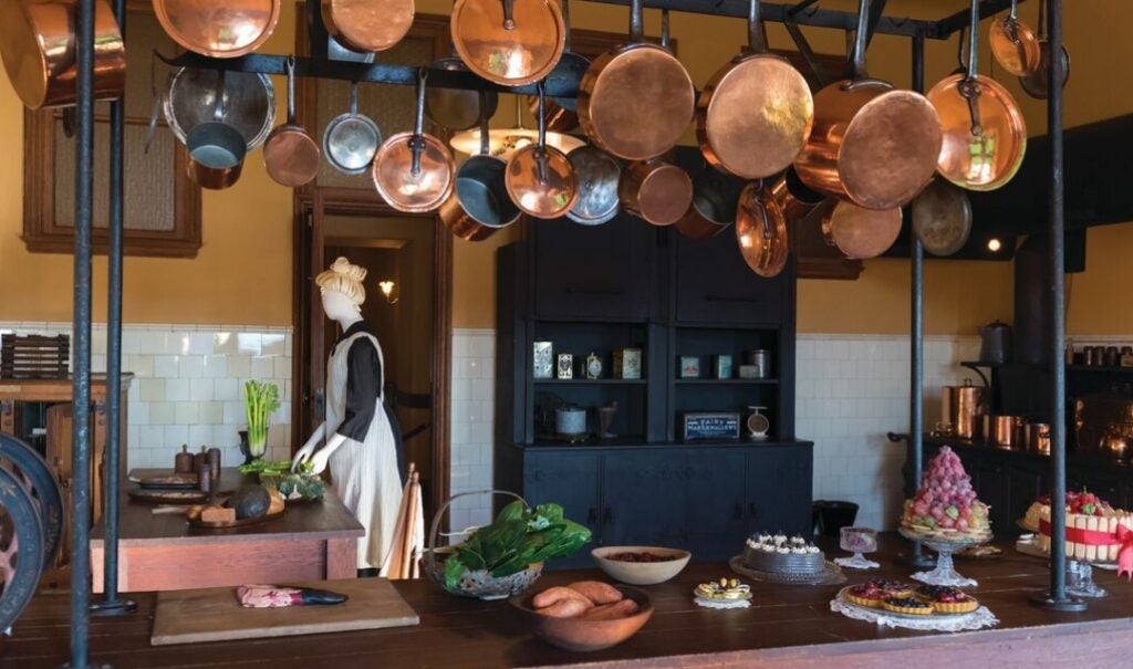 Costumed mannequin in the Main Kitchen of Biltmore House