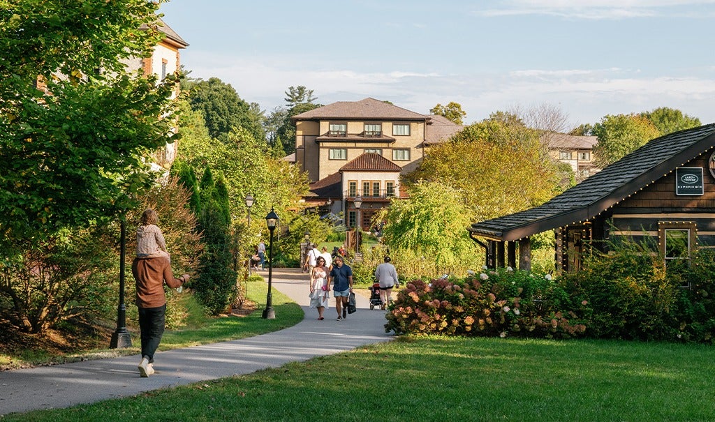 People walking in Antler Hill Village at Biltmore Estate