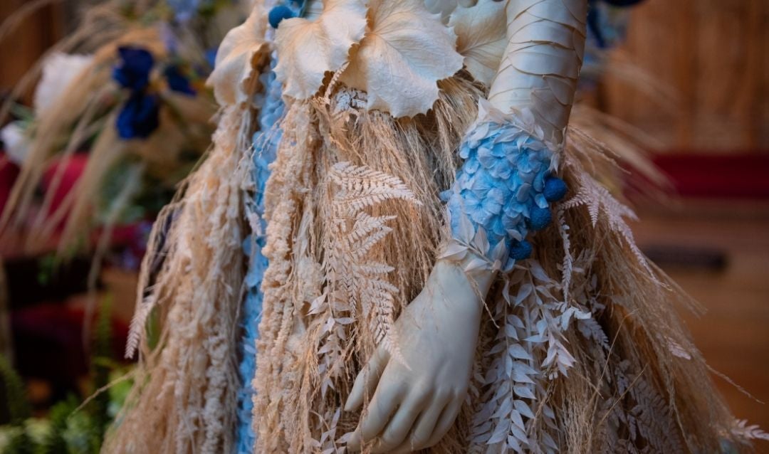 Detail of botanical mannequin in Biltmore House Banquet Hall