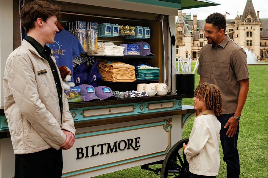 guests browse the Luminere kiosk