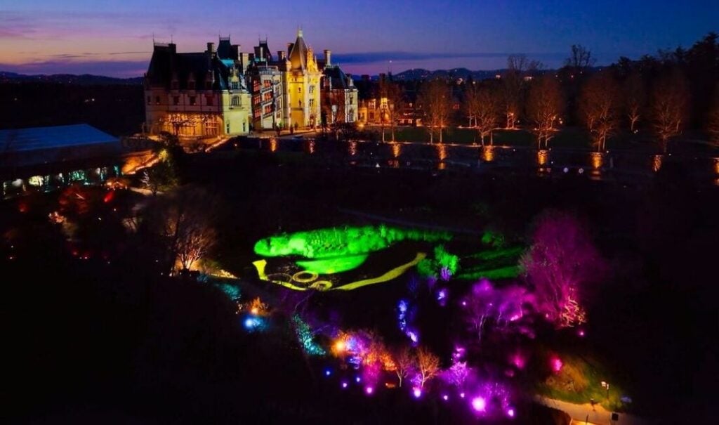 Overview of Luminere at Biltmore House & Gardens.